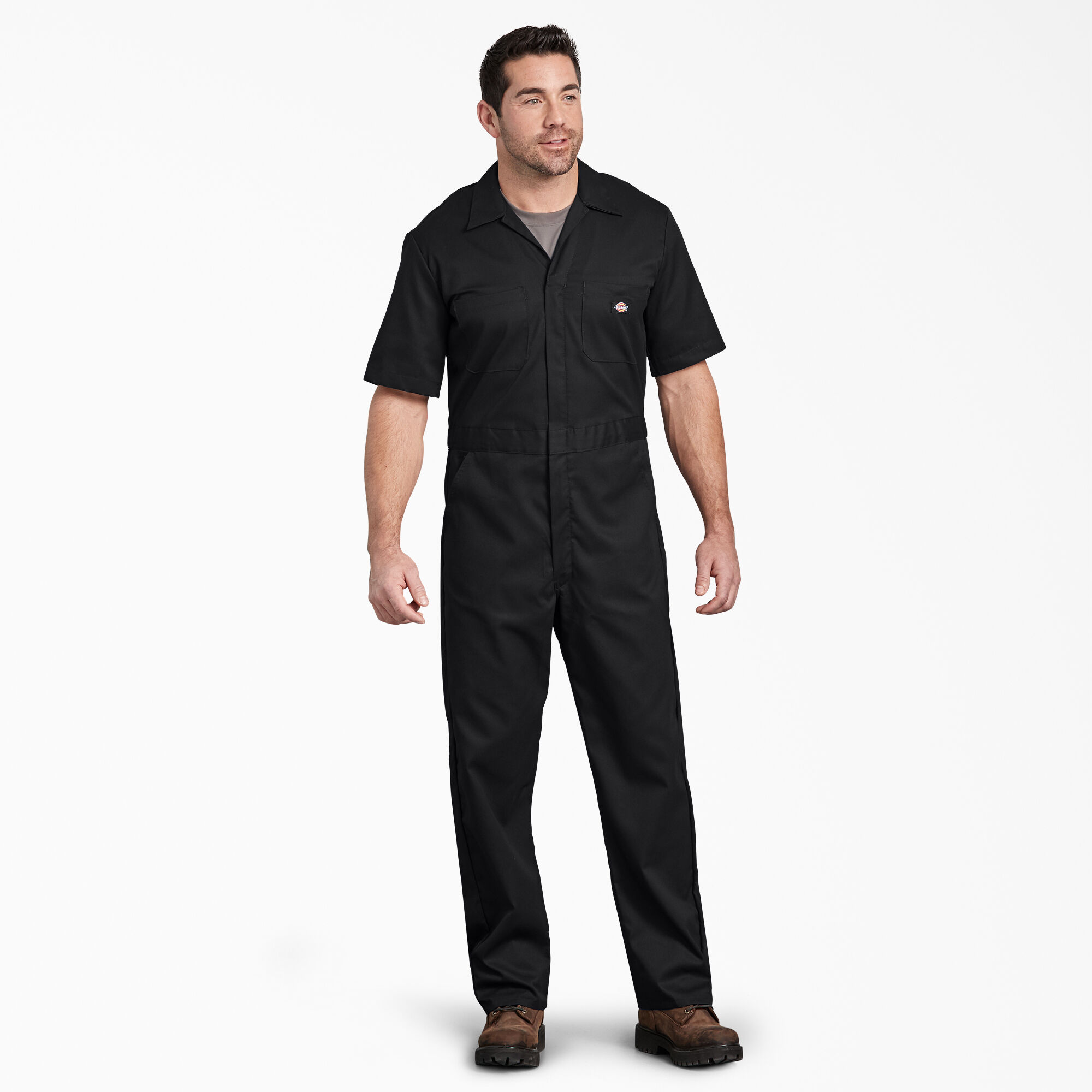Schools: Black Dickies FLEX Short Sleeve Coveralls with